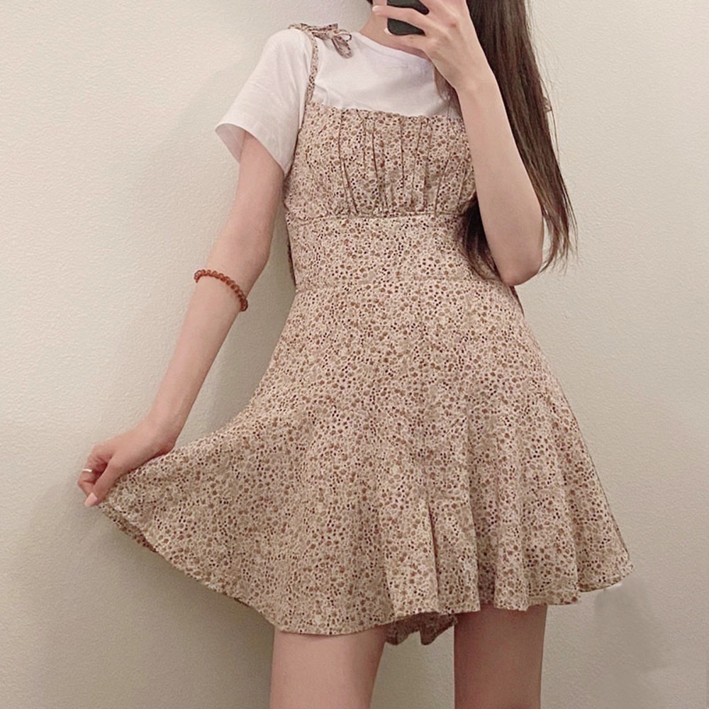 Dizzy floral skort romper🤎